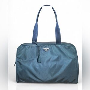 PRADA Tessuto Navy Nylon Shoulderbag/Laptop Bag (Pre-owned, Authentic & Vintage)